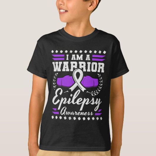 私は戦士てんかん認識度 Tシャツ (正面)