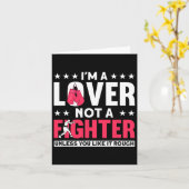 私は戦士ではない恋人だ – ボクサーおもしろいボクシング カード (黄色い花)