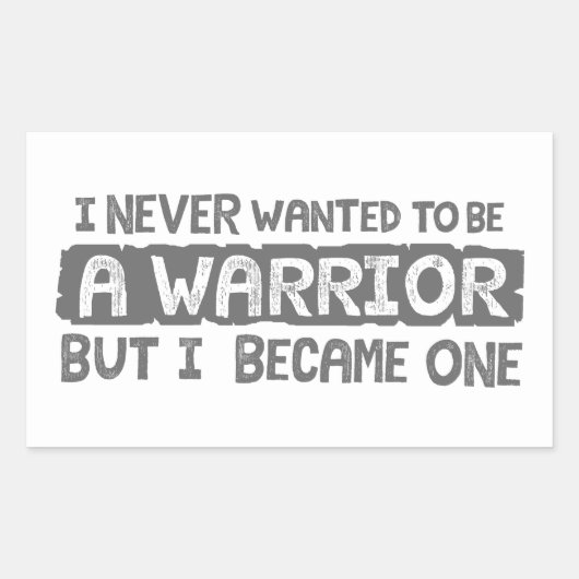 私は戦士になりたかったことがないが、一人になった 長方形シール (正面)