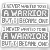 私は戦士になりたかったのではなく、グレーのダブル シール (正面)