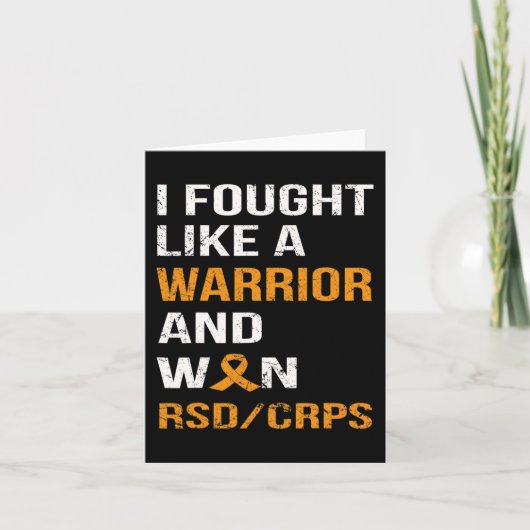 私は戦士のように戦ってRSDを勝ち取った – CRPS カード (正面)