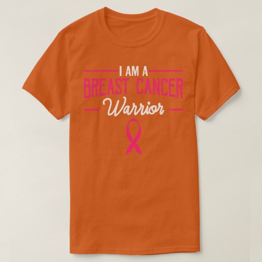 私は戦士サバイバーピンクリボン女性だ Tシャツ (デザイン正面)