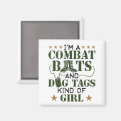 私は戦闘靴と犬のタグのような女の子である マグネット (正面/裏面)