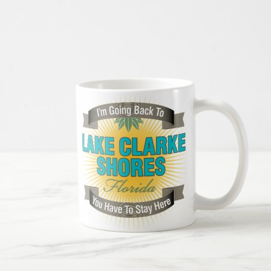 私は戻っています(湖のClarkeの海岸) コーヒーマグカップ (右)