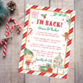 私は戻ってきた歓迎の戻るクリスマスの小妖精や小人手紙 ポスター