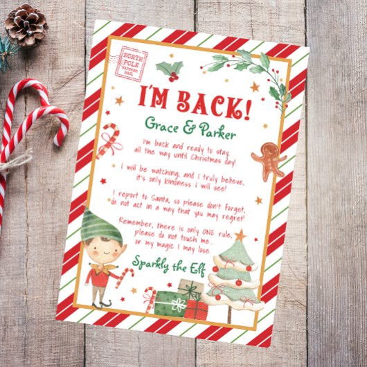 私は戻る小妖精や小人ウェルカムハロークリスマス小妖精や小人