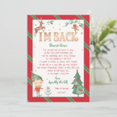 私は戻る小妖精や小人クリスマスマジカル小妖精や小人印刷可能 招待状 (スタンド正面)