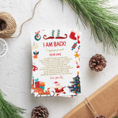 私は戻る小妖精や小人クリスマスレター 招待状