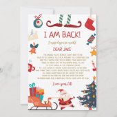 私は戻る小妖精や小人クリスマスレター 招待状 (正面)