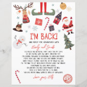 私は戻る小妖精や小人到着レター小妖精や小人リターンクリスマス (正面)