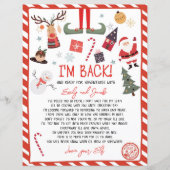 私は戻る小妖精や小人到着レター小妖精や小人リターンクリスマス (正面)