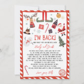 私は戻る小妖精や小人到着レター小妖精や小人リターンクリスマス 招待状 (正面)