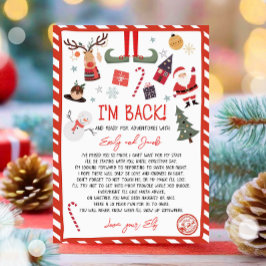 私は戻る小妖精や小人到着レター小妖精や小人リターンクリスマス 招待状