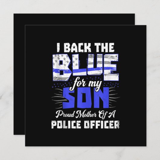 私は戻る青の私の息子ts女性の薄い行ママのギフト シーズンカード (正面/裏面)