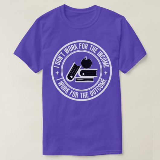 私は所得先生11には働かない Tシャツ (デザイン正面)