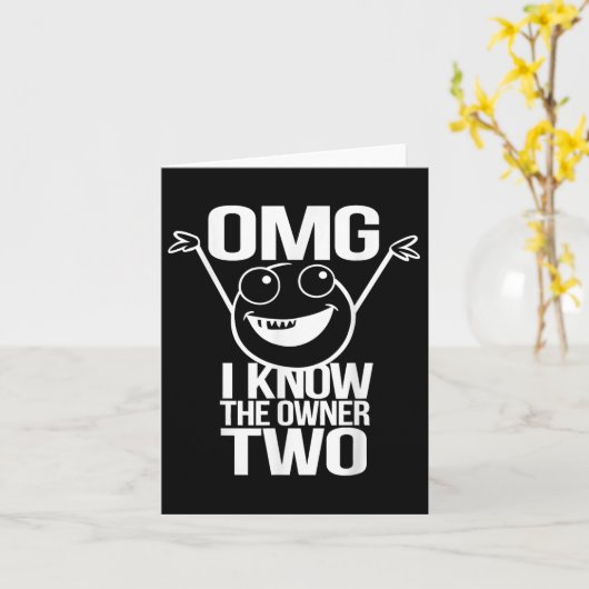 私は所有者も知っているおもしろい引用文 カード (黄色い花)