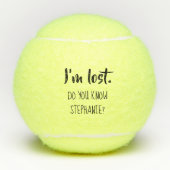 私は所有者失ったユーモアを知っておもしろいいる テニスボール (正面)