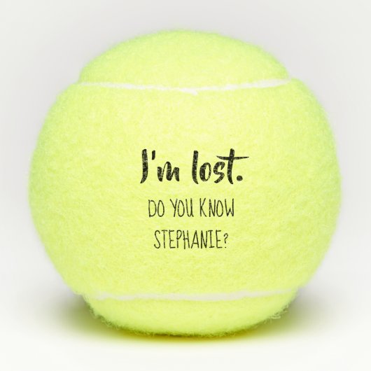 私は所有者失ったユーモアを知っておもしろいいる テニスボール (正面)