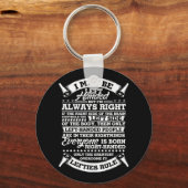 私は手に入離れるかもしれないが、私はいつも右左だ キーホルダー (正面)