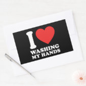 私は手を洗うのが大好きだ 長方形シール (封筒)