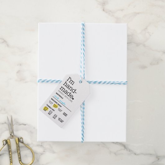 私は手作りのミニマリストのビジネス気にラベル ギフトタグ (より糸付き)