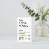 私は手作りミニマリストのビジネスカー気にドだ 名刺 (スタンド正面)