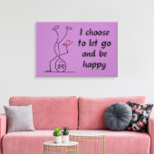 私は手放して幸せになろうと思う キャンバスプリント (インサイチュ (リビング))