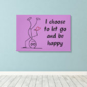 私は手放して幸せになろうと思う キャンバスプリント (インサイチュ (ウッドフロア))
