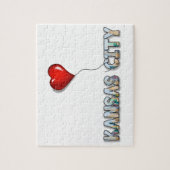 私は手紙の中のKCのスカイラインのカンザスシティを愛します ジグソーパズル (縦)