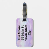 私は手荷物預かり所の手荷物のラベル紫が大好き ラゲッジタグ (裏面縦)