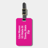 私は手荷物預かり所の荷物が大好きラベルホットピンク ラゲッジタグ (正面縦)