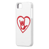 私は手話の愛します(すべての私のハートと) Case-Mate iPhoneケース (裏面左)