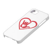 私は手話の愛します(すべての私のハートと) Case-Mate iPhoneケース (下部)