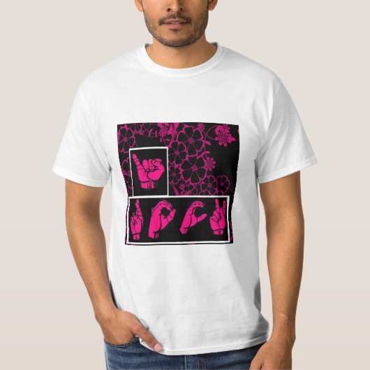 私は手話のTシャツを揺すります Tシャツ (正面)