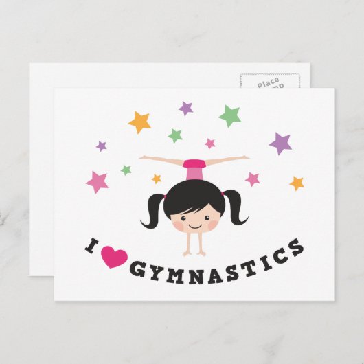 私は手錠をしている体操の漫画の女の子が大好き ポストカード (正面/裏面)