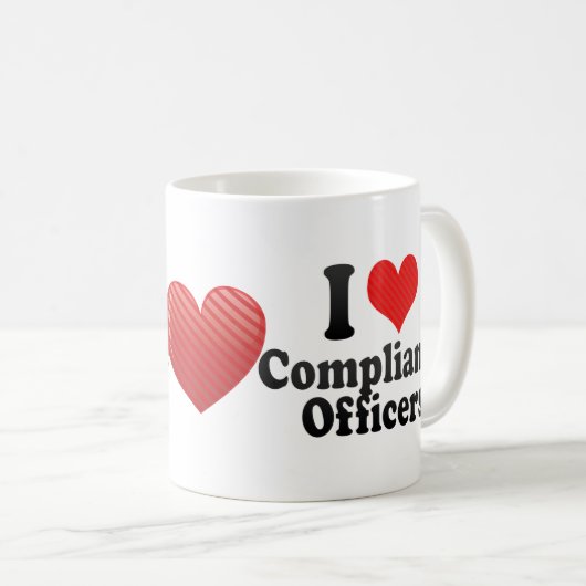 私は承諾の役人を愛します コーヒーマグカップ (正面右)