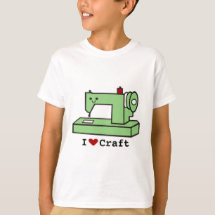 私は技術のかわいいのミシンを愛します Tシャツ