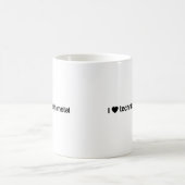 私は技術的な死の金属を愛します コーヒーマグカップ (中央)