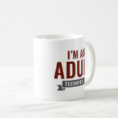 私は技術的に大人だ コーヒーマグカップ (正面右)