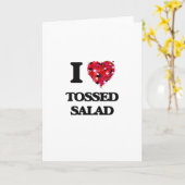 私は投げられたサラダを愛します カード (黄色い花)