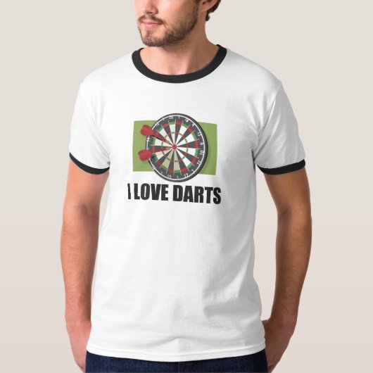 私は投げ矢を愛します Tシャツ (正面)