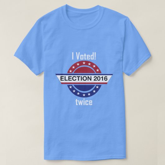 私は投票した…2倍 Tシャツ (デザイン正面)