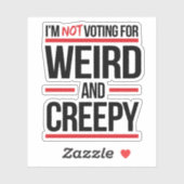私は投票して気味悪風変わりくない シール (シート)
