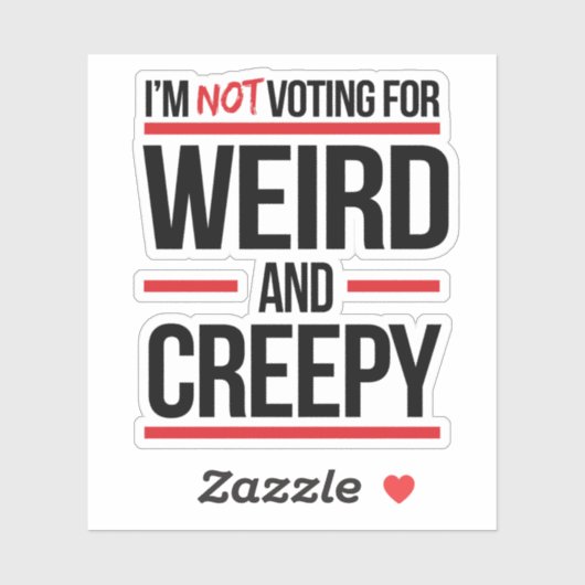 私は投票して気味悪風変わりくない シール (シート)