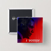 私は投票しました -- オバマ 缶バッジ (正面&裏面)