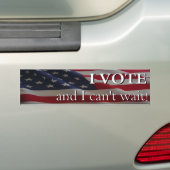 私は投票します バンパーステッカー (車上)