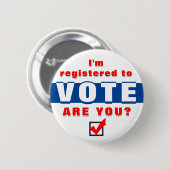 私は投票に登録されているあなた? 缶バッジ (正面&裏面)