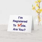 私は投票登録を受けています カード (黄色い花)