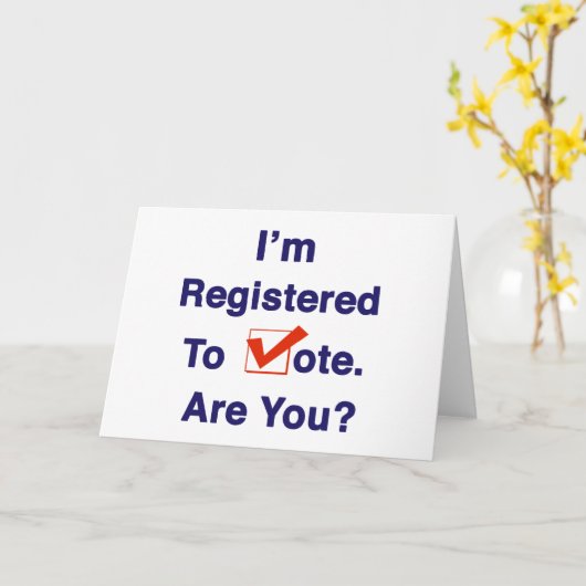 私は投票登録を受けています カード (黄色い花)