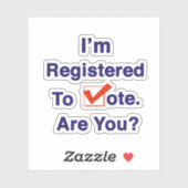 私は投票登録を受けています シール (シート)